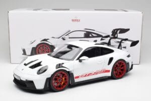 Porsche 911 992 GT3 RS Fehér & Pyro Piros Norev 1:12 127530 Fém – 6. kép a 6-ből