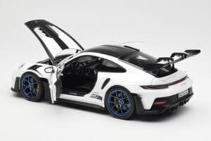 Porsche 911 992 GT3 Weissach Package Fehér & Indigo Kék Norev 1:18 187353 Fém – 5. kép a 8-ből