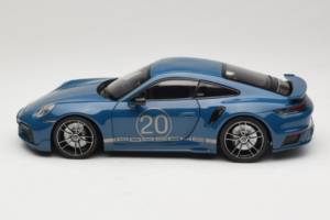 Porsche 911 992 Turbo S Coupe Sport Design Kék Minichamps 1:18 113069073 Fém – 4. kép a 8-ből