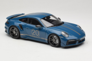 Porsche 911 992 Turbo S Coupe Sport Design Kék Minichamps 1:18 113069073 Fém – 6. kép a 8-ből