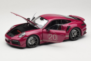 Porsche 911 992 Turbo S Coupe Sport Design Piros Minichamps 1:18 113069075 Fém – 2. kép a 8-ből