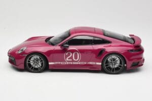 Porsche 911 992 Turbo S Sport Design Package Piros Minichamps 1:18 155069172 Fém – 3. kép a 6-ből