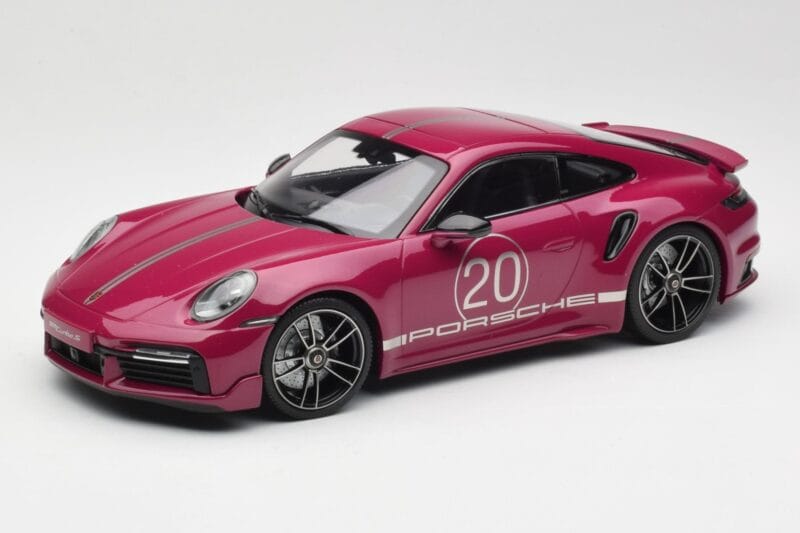 Porsche 911 992 Turbo S Sport Design Package Piros Minichamps 1:18 155069172 Fém