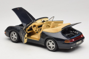 Porsche 911 993 Kabrió Sötétkék Tchibo 1:18 46619 Fém – 5. kép a 8-ből