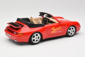 Porsche 911 993 Carrera Kabrió Piros Bburago 1:18 3090 Fém – 3. kép a 8-ből