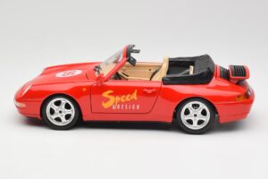 Porsche 911 993 Carrera Kabrió Piros Bburago 1:18 3090 Fém – 4. kép a 8-ből