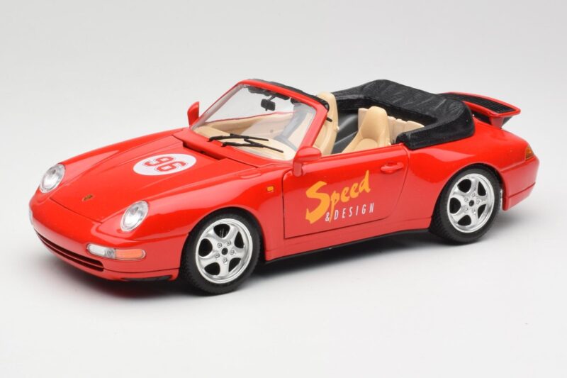 Porsche 911 993 Carrera Kabrió Piros Bburago 1:18 3090 Fém