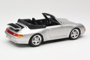 Porsche 911 993 Carrera Kabrió Ezüst Bburago 1:18 18-12039 Fém – 3. kép a 8-ből