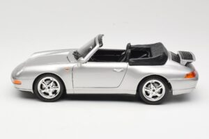 Porsche 911 993 Carrera Kabrió Ezüst Bburago 1:18 18-12039 Fém – 4. kép a 8-ből