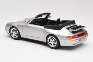 Porsche 911 993 Carrera Kabrió Ezüst Bburago 1:18 18-12039 Fém – 7. kép a 8-ből