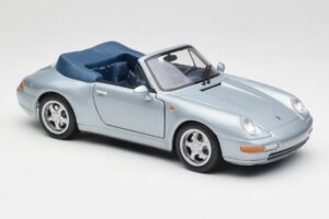 Porsche 911 993 Carrera Kabrió Ezüst Maisto 1:18 100299-M1 Fém – 6. kép a 8-ből