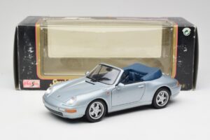 Porsche 911 993 Carrera Kabrió Ezüst Maisto 1:18 100299-M1 Fém – 8. kép a 8-ből