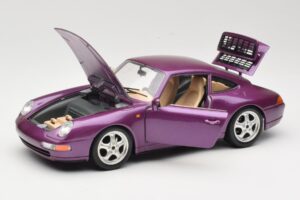 Porsche 911 993 Carrera Lila Bburago 1:18 3060-M2 Fém – 2. kép a 8-ből