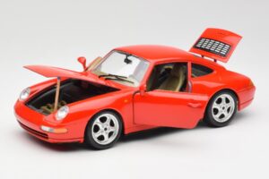 Porsche 911 993 Carrera Piros Bburago 1:18 3050 Fém – 2. kép a 8-ből