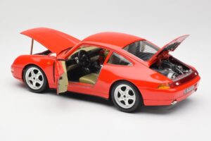 Porsche 911 993 Carrera Piros Bburago 1:18 3050 Fém – 5. kép a 8-ből