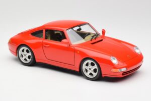 Porsche 911 993 Carrera Piros Bburago 1:18 3050 Fém – 6. kép a 8-ből