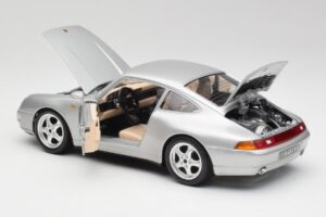 Porsche 911 993 Carrera Ezüst Bburago 1:18 3050-M1 Fém – 7. kép a 8-ből