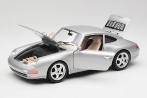 Porsche 911 993 Carrera Ezüst Bburago 1:18 3050-M1 Fém – 8. kép a 8-ből