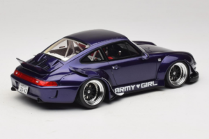 Porsche 911 993 RWB Army Girl Lila GT Spirit 1:18 GT562 Gyanta – 2. kép a 6-ből