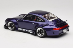 Porsche 911 993 RWB Army Girl Lila GT Spirit 1:18 GT562 Gyanta – 5. kép a 6-ből