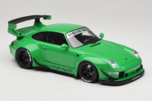 Porsche 911 993 RWB Zöld GT Spirit 1:18 GT074 Gyanta – 4. kép a 6-ből