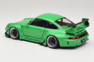 Porsche 911 993 RWB Zöld Gun Grey Wheels AUTOart 1:18 78151 Kompozit – 7. kép a 8-ből