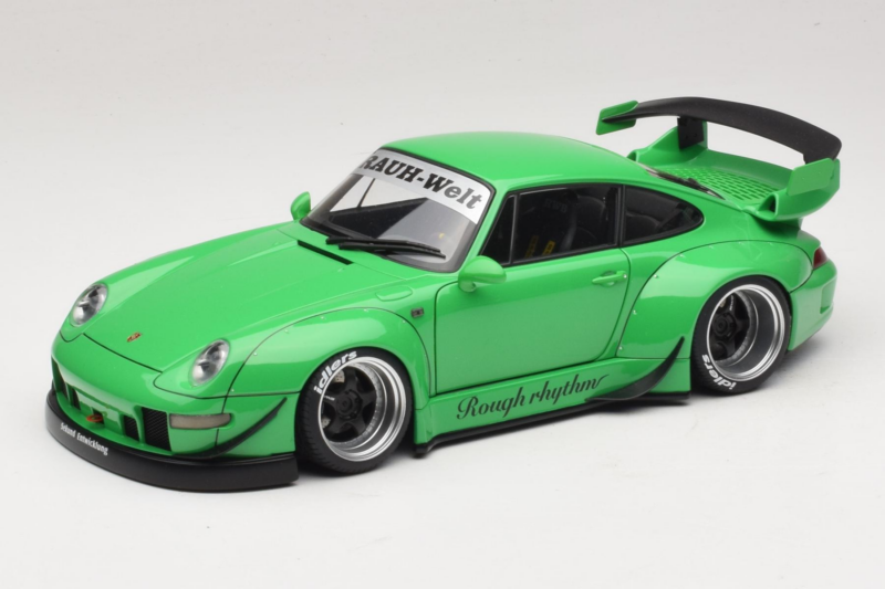Porsche 911 993 RWB Zöld Gun Grey Wheels AUTOart 1:18 78151 Kompozit