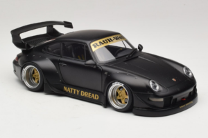 Porsche 911 993 RWB Matt Black With Gold Wheels AUTOart 1:18 78154 Kompozit – 6. kép a 8-ből