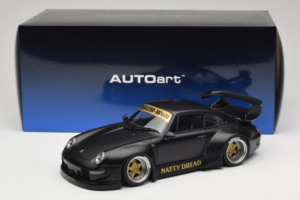 Porsche 911 993 RWB Matt Black With Gold Wheels AUTOart 1:18 78154 Kompozit – 8. kép a 8-ből