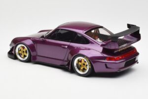 Porsche 911 993 RWB Lila GT Spirit 1:18 GT727 Gyanta – 5. kép a 6-ből