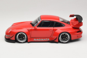 Porsche 911 993 RWB Piros Gun Grey Wheels AUTOart 1:18 78153 Kompozit – 4. kép a 8-ből