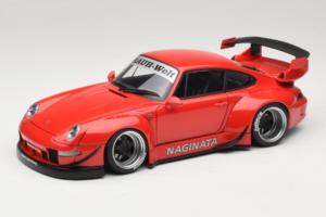Porsche 911 993 RWB Piros Gun Grey Wheels AUTOart 1:18 78153 Kompozit