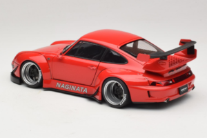 Porsche 911 993 RWB Piros Gun Grey Wheels AUTOart 1:18 78153 Kompozit – 7. kép a 8-ből