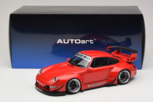 Porsche 911 993 RWB Piros Gun Grey Wheels AUTOart 1:18 78153 Kompozit – 8. kép a 8-ből