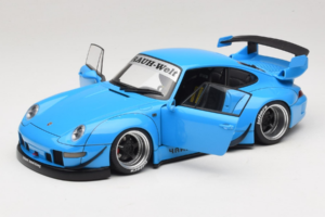 Porsche 911 993 RWB Égkék Gun Grey Wheels AUTOart 1:18 78152 Kompozit – 2. kép a 8-ből