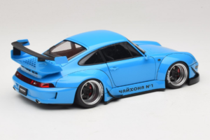 Porsche 911 993 RWB Égkék Gun Grey Wheels AUTOart 1:18 78152 Kompozit – 3. kép a 8-ből