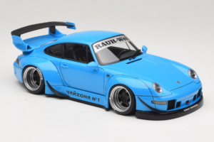 Porsche 911 993 RWB Égkék Gun Grey Wheels AUTOart 1:18 78152 Kompozit – 6. kép a 8-ből