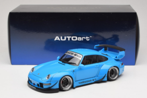 Porsche 911 993 RWB Égkék Gun Grey Wheels AUTOart 1:18 78152 Kompozit – 8. kép a 8-ből