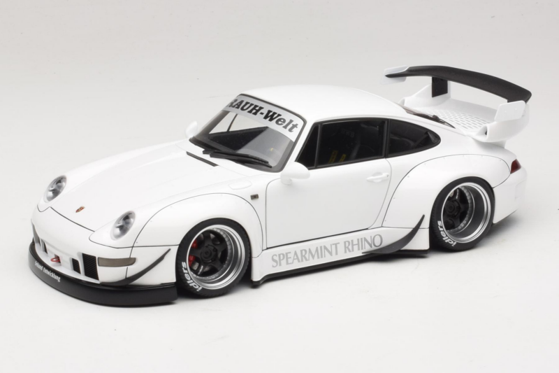 Porsche 911 993 RWB Fehér Gun Grey Wheels AUTOart 1:18 78150 Kompozit