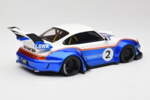 Porsche 911 993 RWB X Liberty Walk Fehér Kékkel GT Spirit 1:18 GT530 Gyanta – 2. kép a 8-ből