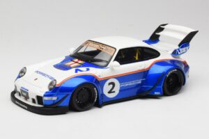 Porsche 911 993 RWB X Liberty Walk Fehér Kékkel GT Spirit 1:18 GT530 Gyanta