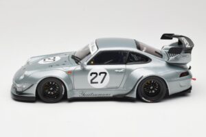 Porsche 911 993 RWB Yuiitsumuni Ezüst GT Spirit 1:18 GT522 Gyanta – 3. kép a 6-ből