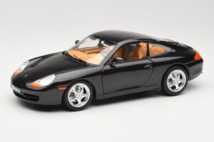 Porsche 911 996 Carrera Fekete Bburago 1:18 3385-M2 Fém