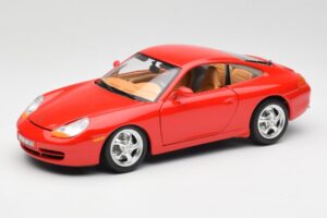 Porsche 911 996 Carrera Piros Bburago 1:18 3385 Fém
