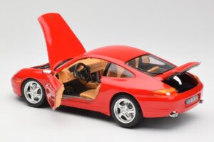 Porsche 911 996 Carrera Piros Bburago 1:18 3385 Fém – 5. kép a 8-ből