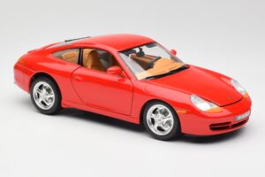 Porsche 911 996 Carrera Piros Bburago 1:18 3385 Fém – 6. kép a 8-ből