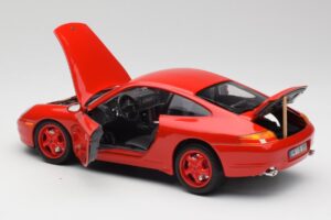 Porsche 911 996 Carrera Piros Limitált Kiadás Bburago 1:18 3385-M1 Fém – 5. kép a 8-ből