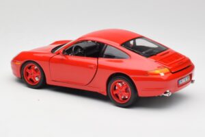 Porsche 911 996 Carrera Piros Limitált Kiadás Bburago 1:18 3385-M1 Fém – 7. kép a 8-ből
