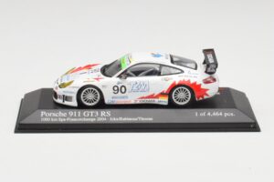 Porsche 911 996 GT3 RS #90 T2M J. Ickx / P. Rabineau 1000km Spa 2004 Minichamps 1:43 400046980 Fém