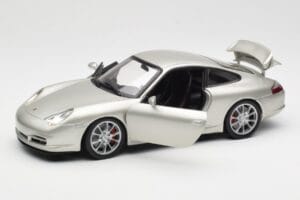 Porsche 911 996 GT3 Ezüst Hot Wheels 1:18 C2590 Fém – 2. kép a 8-ből